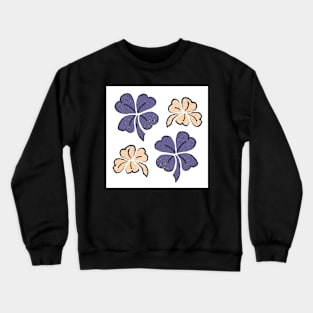 Very Peri Purple Clover Shamrock Crewneck Sweatshirt